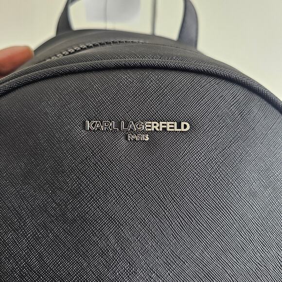 Karl Lagerfeld Paris Black Khloe Backpack - Picture 4 of 7